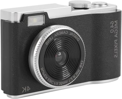Digitale Camera, 64mp 4K -Camera met 2,4 Inch Scherm, 16x Digitale Zoom, Selfiecamera, CCD -Camera, Draagbare Kleine Camera voor Jongensmeisjes Tieners (64GB)