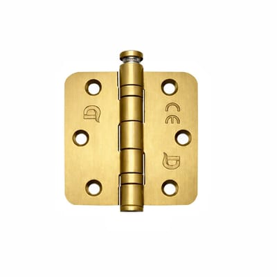 DutchLine - Kogellagerscharnier - Geborsteld Messing Goud - 76x76x2.5