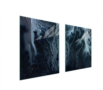 TMK ArtDeko Serie - Glazen Beschermplaat - Marmereffect - 85x52 cm - Veelzijdig gebruik