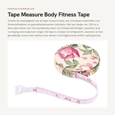 Dailygoods- Meetlint 150 cm - Intrekbaar - Lichaamsmeting - Fitnessmeetlint - Opbergdoos - Hoge nauwkeurigheid - Meetband