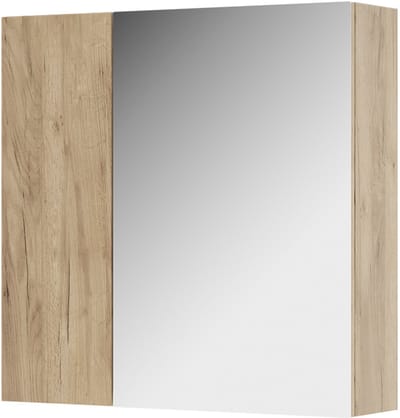 Vicco Leopold Badkamerspiegelkast – 60 x 59.2 cm Met legplanken en 1 spiegeldeur Krachtige eik goud