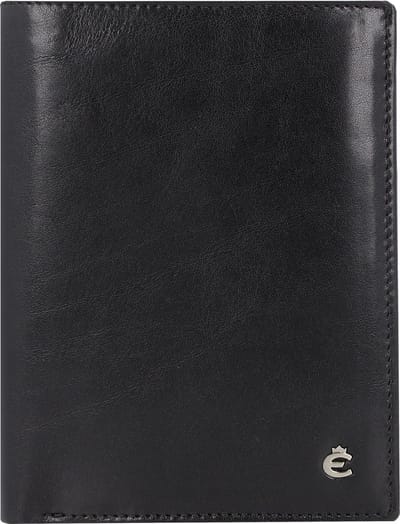 Esquire Toscana Portemonnee RFID Leer 10 cm - Jongens - Staand formaat - schwarz