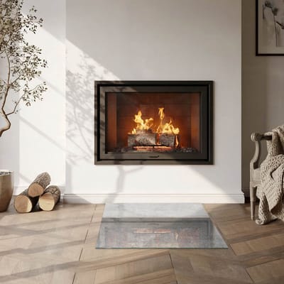 Coloray Vloerplaat Houtkachel - Plaat voor Onder Houtkachel - 60 cm x 60 cm - Open Haard Accessoires - Grijs Vloerplaat Kachel - Verwarmingsaccessoires - Plaat onder Houtkachel - Kachel Onderplaat - Vloerplaat Voor Kachel