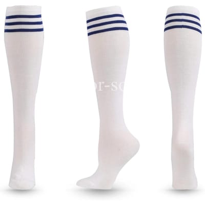 1 Paar Compressiekousen Voetbalkousen Antislip Lange Kniehoge Sokken Sokken Gestreept Voetbal Sokken Hardloop Sport Sokken