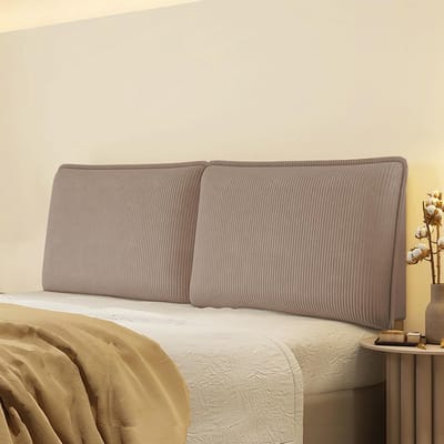 Hoofdbord Kussen - Wandkussen Bed Rugleuning - Comfortabel Ontspannen - Zachte Corduroy Stof - Verschillende Maten - Koffie