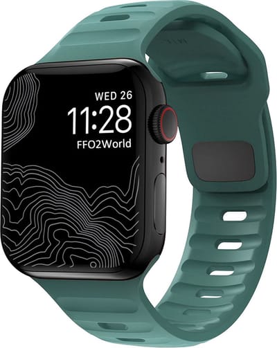Stravo Outdoor Siliconen Sportbandje – Heavy Duty & Waterproof Horlogeband – Geschikt voor Apple Watch 42mm (Series 11/10), 41mm, 40mm, 38mm – Groen