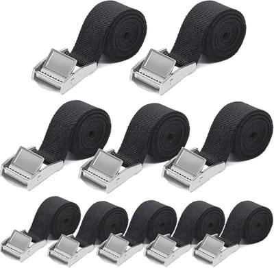 10 stuks robuuste spanbanden 25 mm x 1 m voor efficiënt bevestigen en bundelen