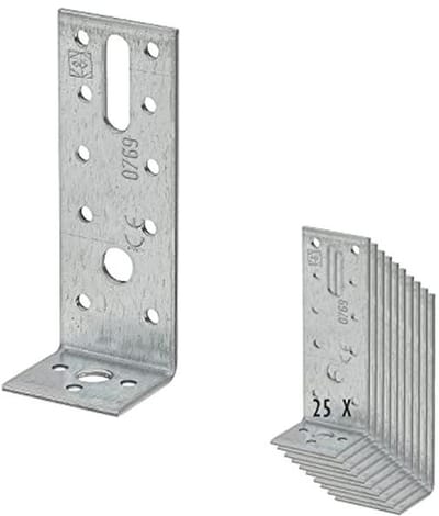 Hoekverbinder 90 x 35 x 40 mm | verzinkt | 25 stuks | Houten connector met corrosiebescherming