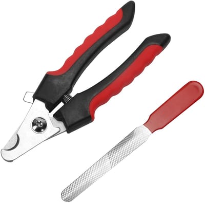 Nagelknipper en vijl - Nageltang huisdier - Hond en kat - Nagels knippen - Met veiligheidsstop - Dierenverzorging - Pootverzorging - RVS - Jonyx