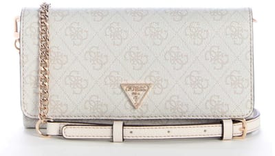 GUESS schoudertas Noelle II Xbody Flap Organizer Bone Logo crème
