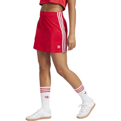 Adidas Originals Adicolor 3 Stripes Mini Skirt Better Scarlet Größe: XS | Miniröcke Outlet | Damen | Rot