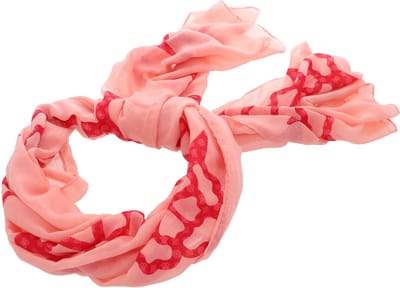 GUESS Sjaal Peony Sestri Logo Scarf 80X190 Pink Koraalrood