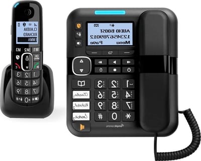 Vaste en Draadloze Telefoon - Senioren Telefoon - Eenvoudig Bellen - Grote Toetsen - 100 Contacten - Wit