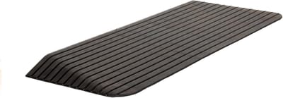 Drempelhulp Rubber - Oprijplaat Borduur - Toegankelijkheid Verbeteren - 100% Gerecycled Rubber - 110x42x6.5cm - Zwart