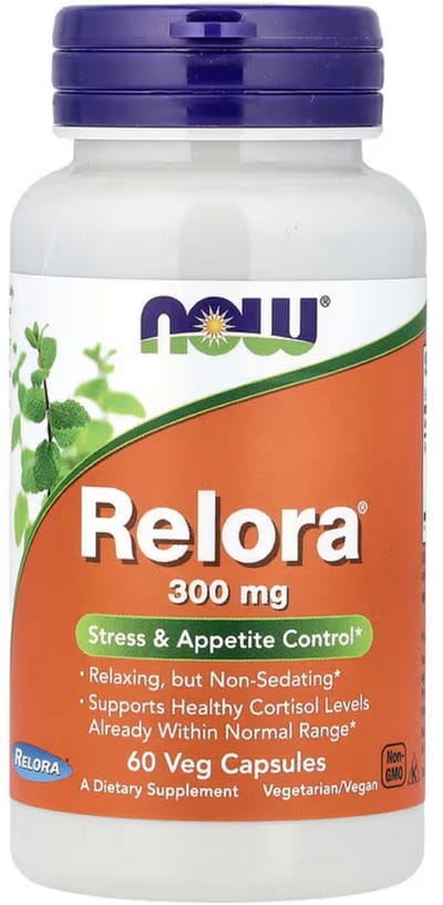 NOW Foods Relora 300 mg 60 Capsules – Stress Supplement – Ontspanning & Cortisol – Anti Stress – Vegan