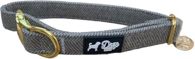 Dogs&Co® Honden Halsband Tweed Zand - Maat XS 22-30cm