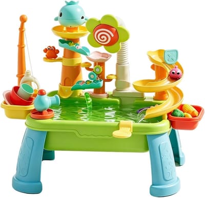Kinder Speelgootsteen - Water Speeltafel - Interactief Spelen - Stromend Water Functie - 40 x 30 x 15 cm - Rood