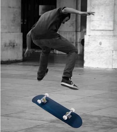 Compleet Skateboard - Cruiser Longboard - Buitenrijden - 9-laags Houten Dek - 31 x 8 Inch - Blauw