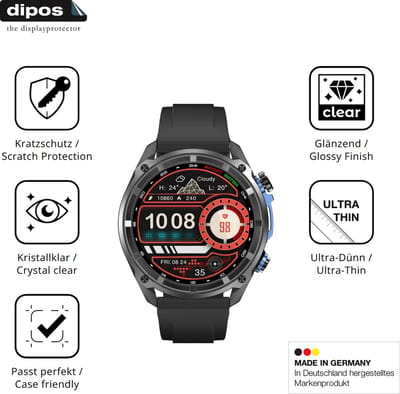dipos – 6x Beschermfolie geschikt voor DTNO.1 DTG1 | Krasbestendige & heldere Screenprotector Ultra-Thin
