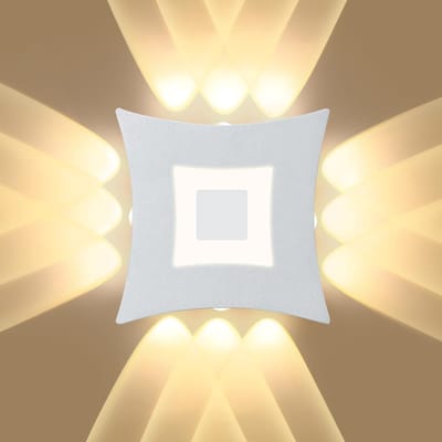Moderne 18W LED Wandlamp Aluminium Wandverlichting IP65 Waterdicht, Geschikt voor Hof, Terras, Entree, Pad, Villa, Binnen/Buiten Decoratie Wandlamp 3000K