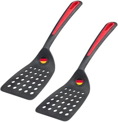 Westmark 2 spatels, breed contactoppervlak en speciaal afgeplatte rand, kunststof, gallant, zwart/rood, 293722E3