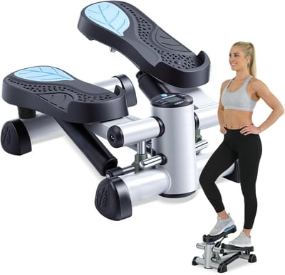 Mini Stepper - Thuis Fitness - Cardio Training - Hydraulisch Aandrijfsysteem - 43 cm Lengte - Zwart