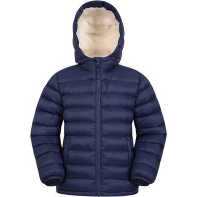 Mountain Warehouse Gewatteerde jas met imitatiebont voor kinderen/kinders (Marine)