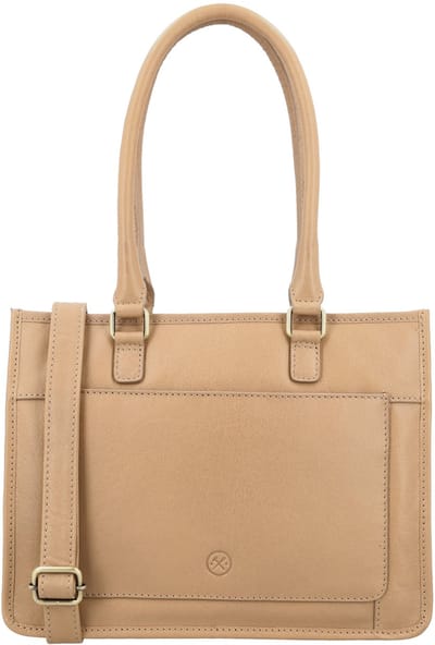 Hide & Stitches Jura Schoudertas - Shopper - Leer - Dames - Crossbody - Leren Dames Tas - Zand