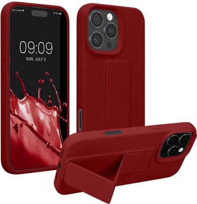 kwmobile back cover voor smartphone - geschikt voor Apple iPhone 16 Pro - 1x beschermhoesje van kunststof - In rabarber rood