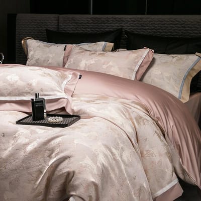 1000TC Egyptisch Katoen Satijn Hoge Precisie Garengeverfd Jacquard Luxe Beddengoed Set Dekbedovertrek Hoeslaken/Hoeslaken Kussenslopen Fitted Sheet 1.6mBed