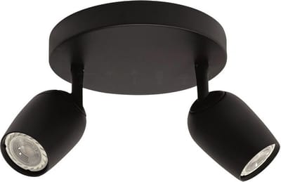 Trova Opbouwspot 2-lichts rond zwart - Modern - Freelight