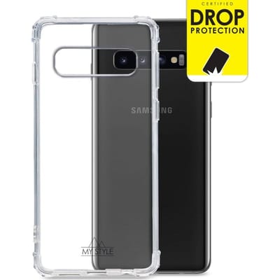 My Style Doorzichtig Hoesje geschikt voor Samsung Galaxy S10 Telefoonhoesje Flexibel TPU | My Style Protective Flex Backcover Shockproof | Doorzichtig Telefoonhoesje Galaxy S10 | Schokbestendig Galaxy S10 Telefoonhoesje | Anti Shock Proof -