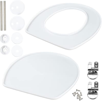 Epoxyhars Toiletbril Mal Set met Silicoon - Zacht Sluiten, Snelle Ontgrendeling, 20 Stuks voor 14 Inch Ovalen Deksel