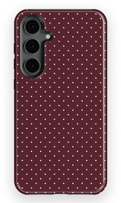 Micro Dots Tough Hoesje Samsung Galaxy S24 Plus | Geschikt Voor Mag | Stippen Motief Backcover Samsung Galaxy S24 Plus Wine Dots