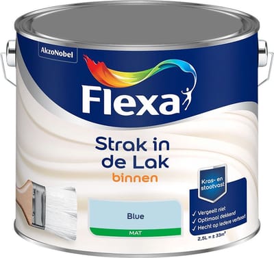Flexa - Strak In De Lak Binnenlak Mat - Blue - Mengverf - 2,5 L