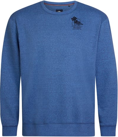 Petrol Industries - Heren Plus Size Casual Sweater Salida - Blauw - Maat 4XL
