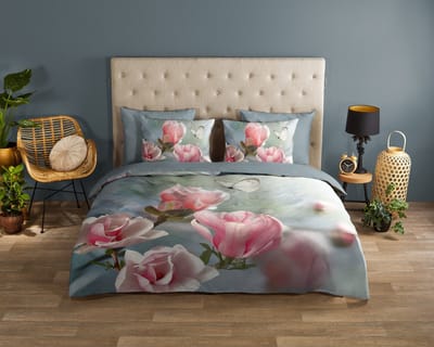 Good Morning dekbedovertrek bloemen - 1 persoons 140x200/220 cm - Multi - 100% Katoen renforc�