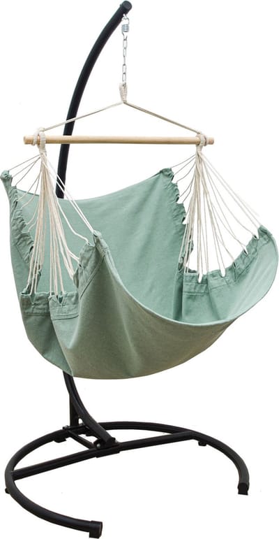 XL Hangstoel met Standaard - 155x125 Tuin Hangstoel - Zit Hangmat voor Buiten met Stalen Frame