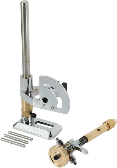 Edelsteen Slijpmachine - Facetteermachine Steen - Slijpen en Polijsten - Met schaalverdeling - 6 mm spandiameter - Zilver
