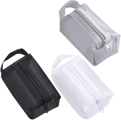 Kleine Rits Pouch Set van 3 Stuks voor Munten, Lippenstift en Oplaadkabels (10x6.5x4cm)