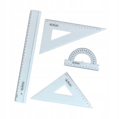 Herlitz Geometrie Set 4 Delen - Precisie voor School & Werk