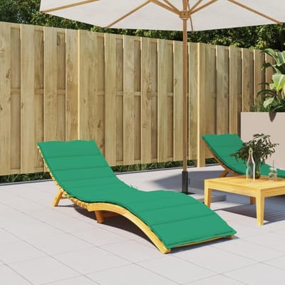 Ligstoel Kussen - Tuinkussen Zitkussen - Buiten Ontspannen - Waterafstotend Oxford Stof - 200x70x3 cm - Groen