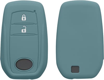kwmobile autosleutel hoesje geschikt voor Toyota 2/3 Button Aygo Yaris Cross RAV4 GR 2020-2024 hoes - TPU autosleutel behuizing - Beschermende auto sleutel case - Sleuteletui in Arctische nacht