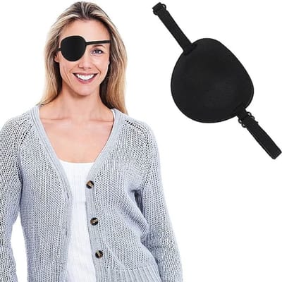 2-delige verstelbare oogmaskers voor volwassenen en kinderen, verstelbare piratenoogmaskers