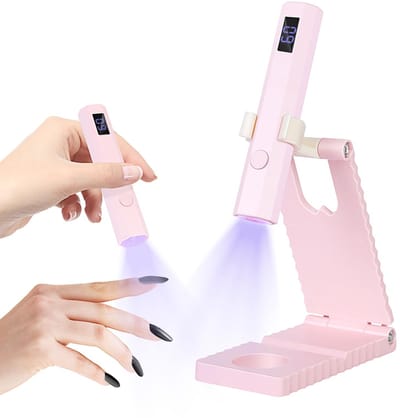 Namajunas - Mini Nagellamp - UV-lamp voor Gelnagels - Met Standaard - Oplaadbaar - Draagbare Nagellamp - LED Nagellamp - 2 Timerstanden Nageldroger - Nagel lamp - DIY-nagels - Nagelstyling