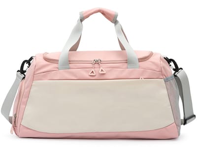 Lichte sporttas met waterdicht vak voor natte kleding gym tas met apart schoenenvak voor reizen 50x23x27 cm Roze
