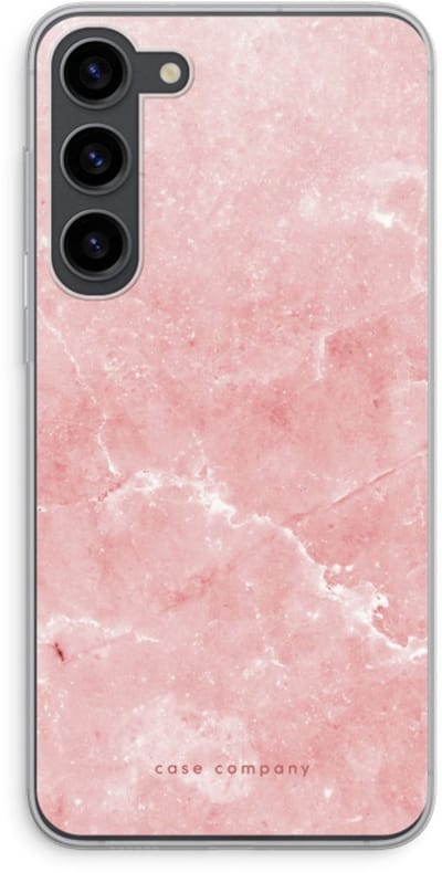Case Company® - Hoesje geschikt voor Samsung Galaxy S23 Plus hoesje - Roze marmer - Soft Cover Telefoonhoesje - Bescherming aan alle Kanten en Schermrand