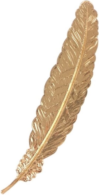 New Age Devi - Boekenlegger Veer - Goud - Metaal - Bedankt cadeautje - Geluksbrenger - Kleinigheidjes