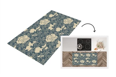 Keukenloper - Loper keuken - Design - Noors - Wolken - 120x60 cm - Keukenloper vinyl