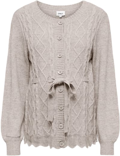 ONLY - OLMKALLU L/S O-NECK BELT CARDIGAN KNT - Dames - Cardigans